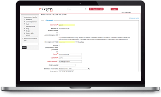 e-Logos 3.0 gestione profilo utenti